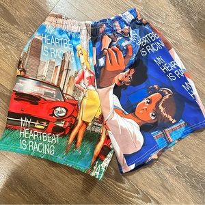 KIKILLO SPEED RACER FERRARI ‘MY HEART IS RACING’ SWIM TRUNKS UNISEX MENS